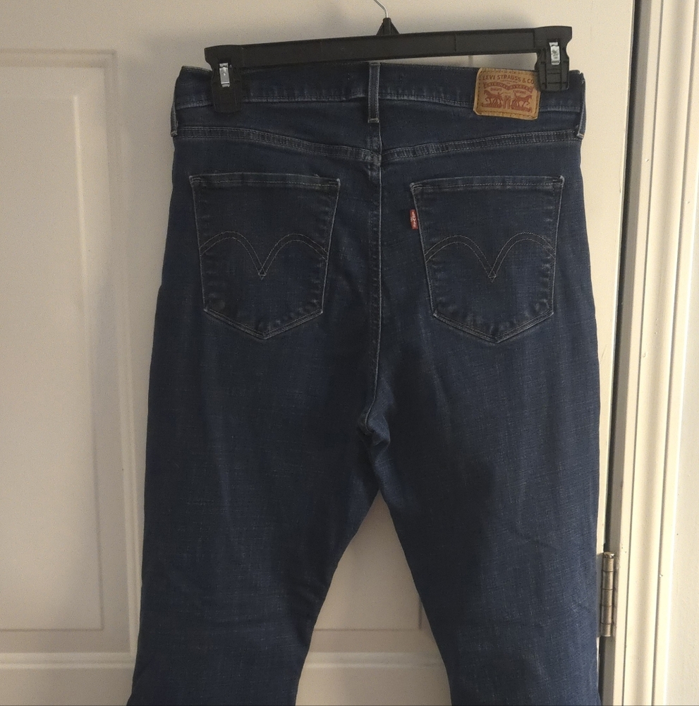 Levi's Dark Blue Straight Leg Women's Jeans - Picture 2 of 2